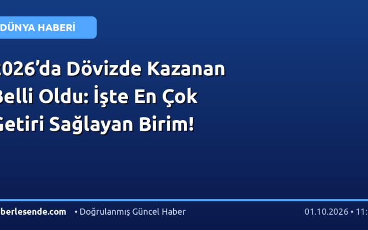 2026’da Dövizde Kazanan Belli Oldu: İşte En Çok Getiri Sağlayan Birim!