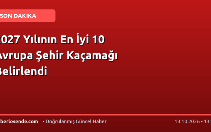 2027 Yılının En İyi 10 Avrupa Şehir Kaçamağı Belirlendi