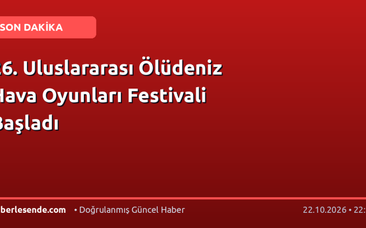 26. Uluslararası Ölüdeniz Hava Oyunları Festivali Başladı