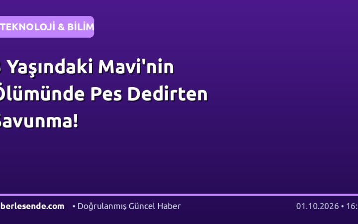 3 Yaşındaki Mavi'nin Ölümünde Pes Dedirten Savunma!