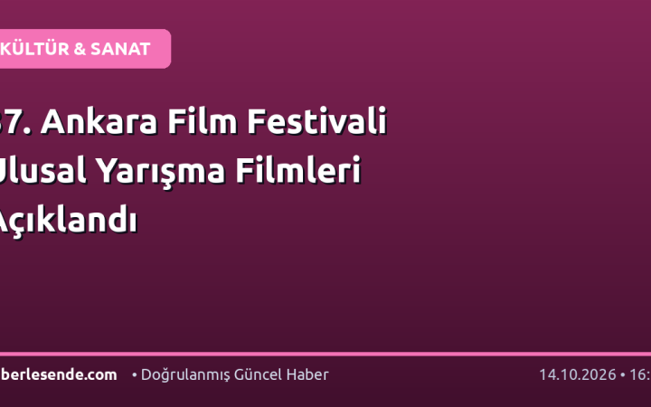 37. Ankara Film Festivali Ulusal Yarışma Filmleri Açıklandı