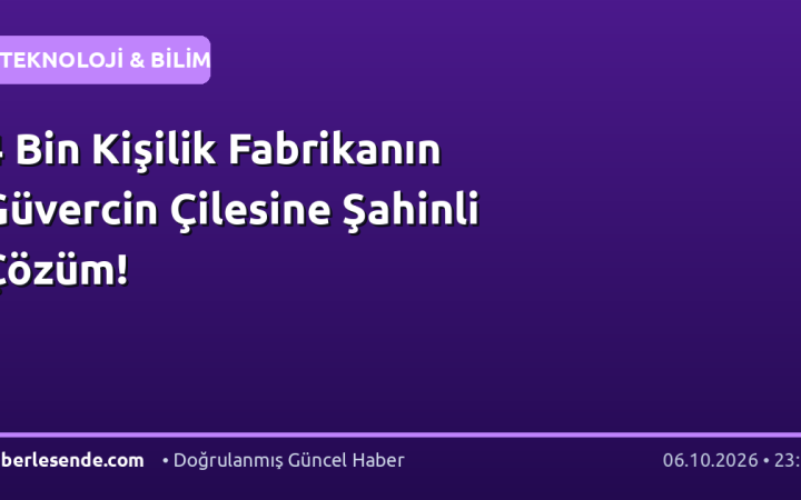 4 Bin Kişilik Fabrikanın Güvercin Çilesine Şahinli Çözüm!