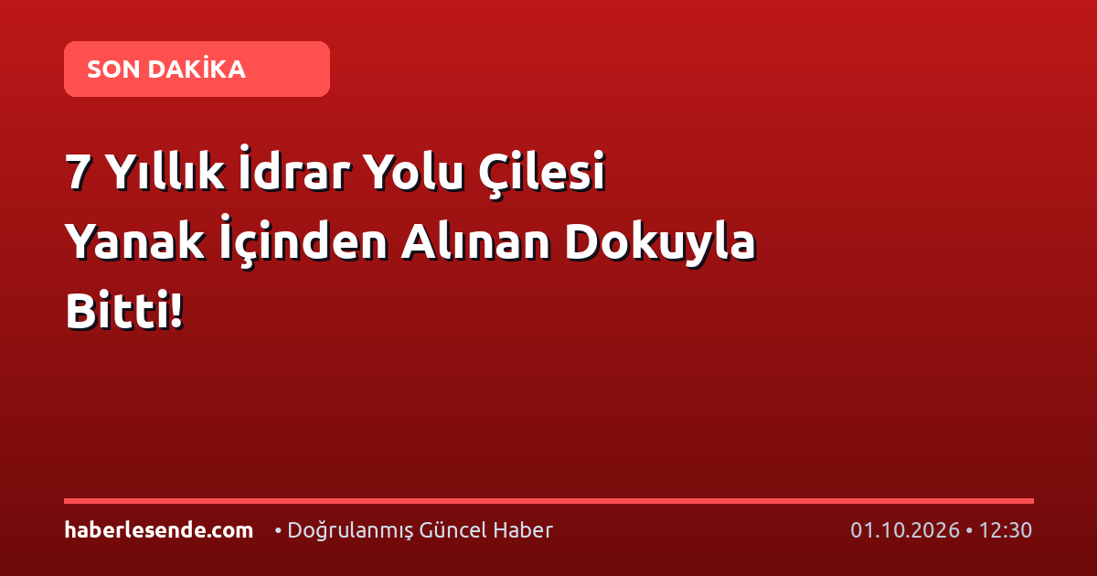 7 Yıllık İdrar Yolu Çilesi Yanak İçinden Alınan Dokuyla Bitti!