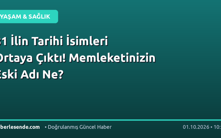 81 İlin Tarihi İsimleri Ortaya Çıktı! Memleketinizin Eski Adı Ne?