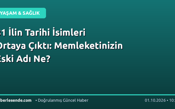 81 İlin Tarihi İsimleri Ortaya Çıktı: Memleketinizin Eski Adı Ne?