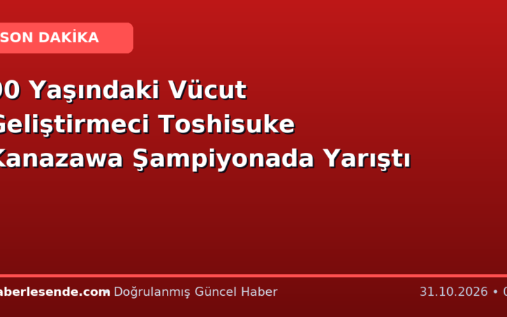 90 Yaşındaki Vücut Geliştirmeci Toshisuke Kanazawa Şampiyonada Yarıştı
