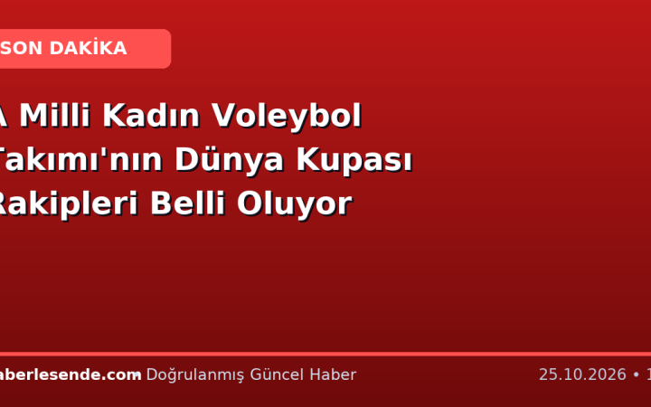A Milli Kadın Voleybol Takımı'nın Dünya Kupası Rakipleri Belli Oluyor