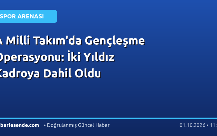 A Milli Takım'da Gençleşme Operasyonu: İki Yıldız Kadroya Dahil Oldu
