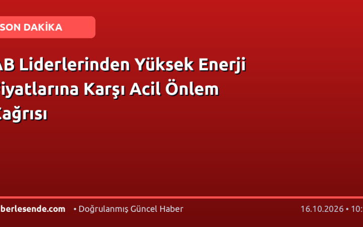 AB Liderlerinden Yüksek Enerji Fiyatlarına Karşı Acil Önlem Çağrısı
