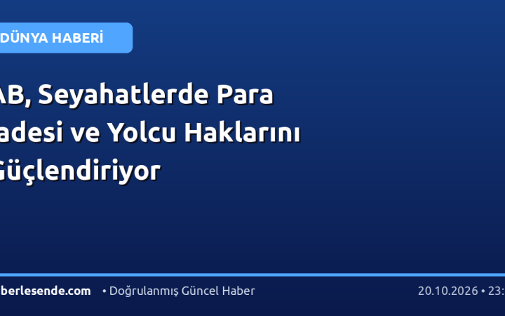 AB, Seyahatlerde Para İadesi ve Yolcu Haklarını Güçlendiriyor