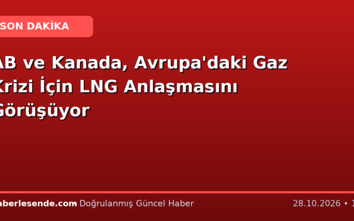 AB ve Kanada, Avrupa'daki Gaz Krizi İçin LNG Anlaşmasını Görüşüyor