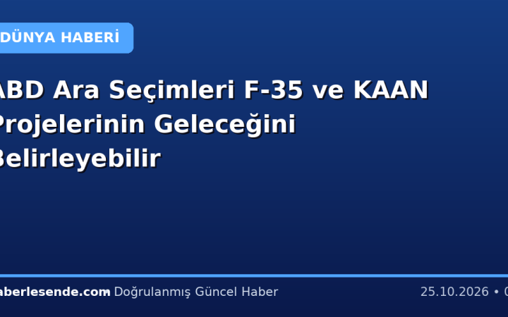 ABD Ara Seçimleri F-35 ve KAAN Projelerinin Geleceğini Belirleyebilir