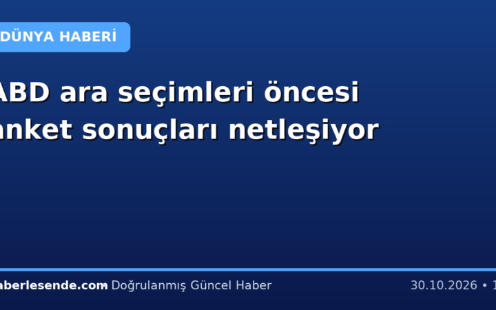 ABD ara seçimleri öncesi anket sonuçları netleşiyor