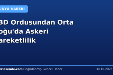 ABD Ordusundan Orta Doğu'da Askeri Hareketlilik
