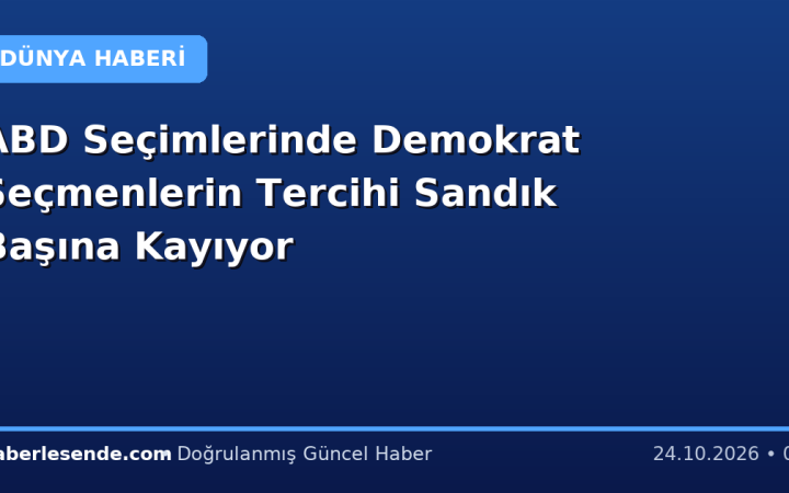 ABD Seçimlerinde Demokrat Seçmenlerin Tercihi Sandık Başına Kayıyor