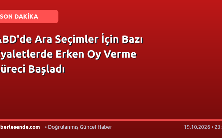 ABD'de Ara Seçimler İçin Bazı Eyaletlerde Erken Oy Verme Süreci Başladı