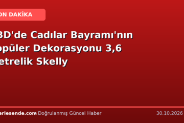 ABD'de Cadılar Bayramı'nın Popüler Dekorasyonu 3,6 Metrelik Skelly