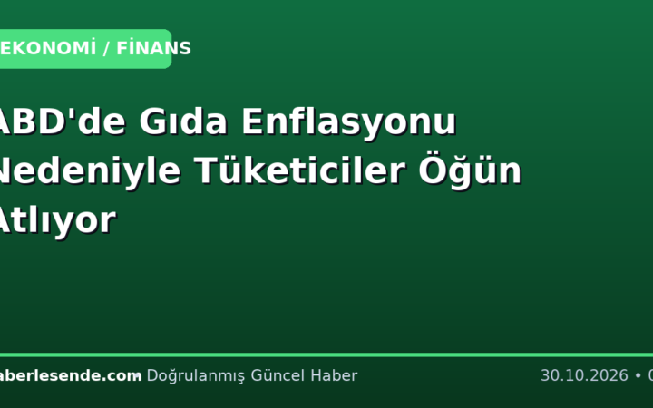 ABD'de Gıda Enflasyonu Nedeniyle Tüketiciler Öğün Atlıyor