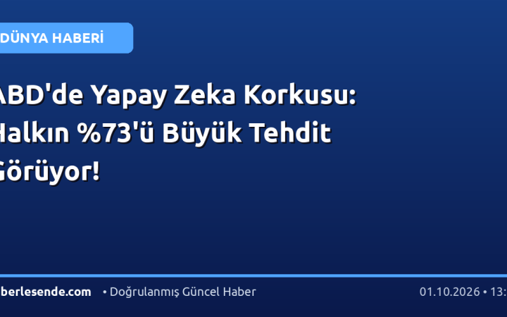 ABD'de Yapay Zeka Korkusu: Halkın 'ü Büyük Tehdit Görüyor!