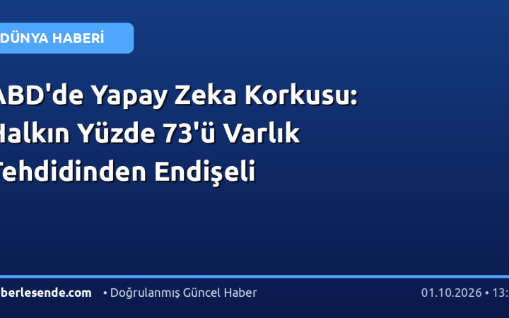 ABD'de Yapay Zeka Korkusu: Halkın Yüzde 73'ü Varlık Tehdidinden Endişeli
