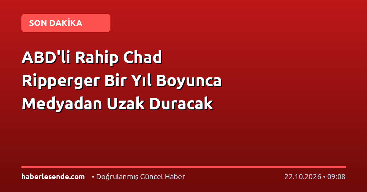 ABD'li Rahip Chad Ripperger Bir Yıl Boyunca Medyadan Uzak Duracak