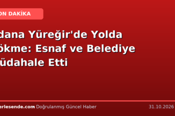 Adana Yüreğir'de Yolda Çökme: Esnaf ve Belediye Müdahale Etti