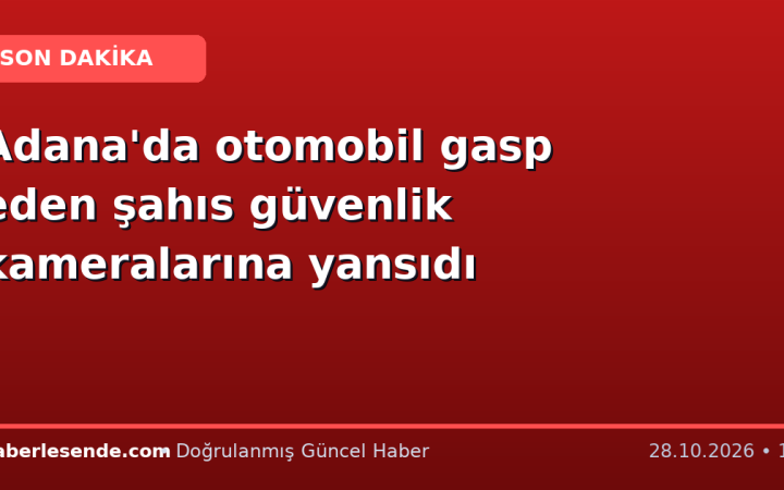 Adana'da otomobil gasp eden şahıs güvenlik kameralarına yansıdı