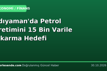 Adıyaman'da Petrol Üretimini 15 Bin Varile Çıkarma Hedefi