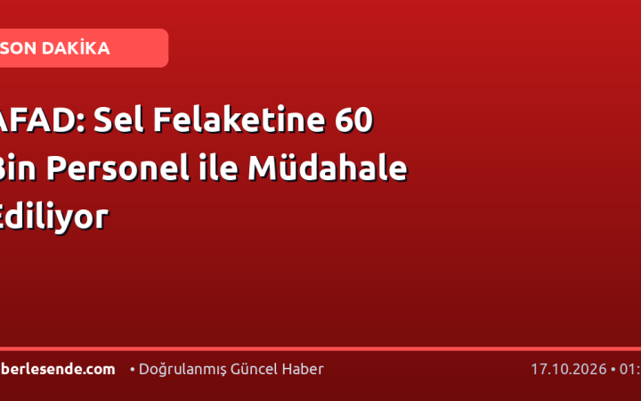 AFAD: Sel Felaketine 60 Bin Personel ile Müdahale Ediliyor