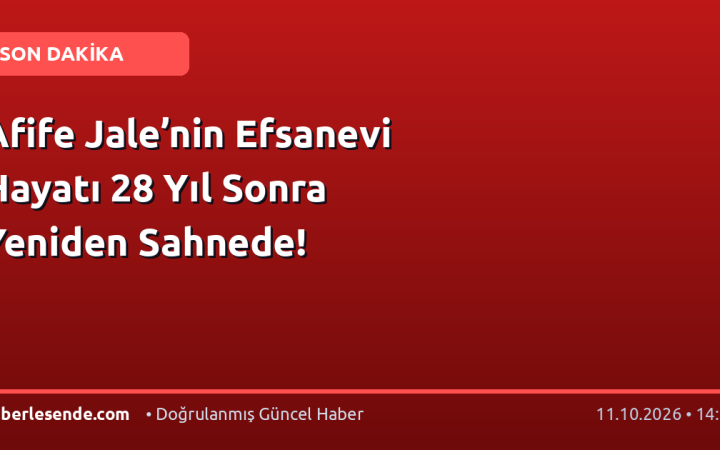 Afife Jale’nin Efsanevi Hayatı 28 Yıl Sonra Yeniden Sahnede!