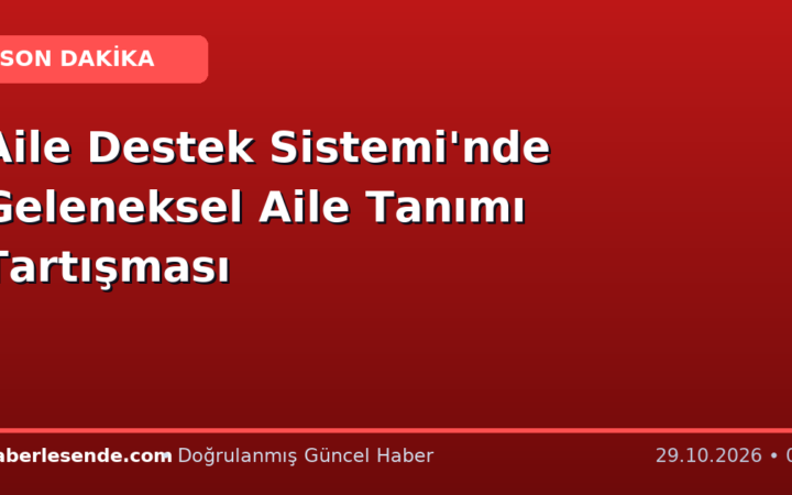 Aile Destek Sistemi'nde Geleneksel Aile Tanımı Tartışması