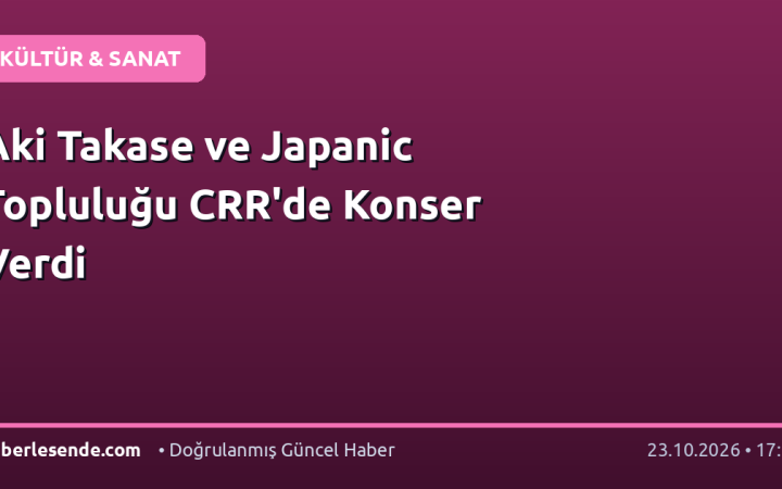 Aki Takase ve Japanic Topluluğu CRR'de Konser Verdi