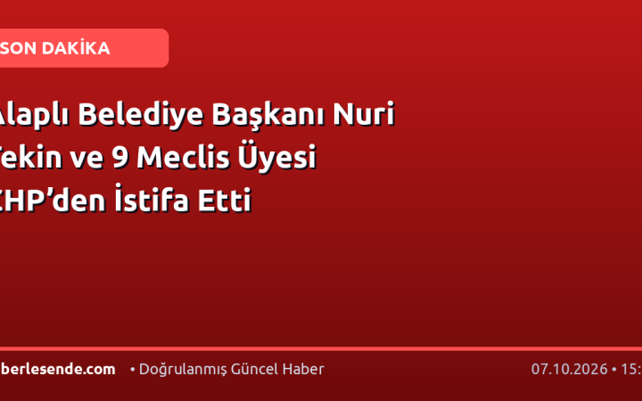Alaplı Belediye Başkanı Nuri Tekin ve 9 Meclis Üyesi CHP’den İstifa Etti