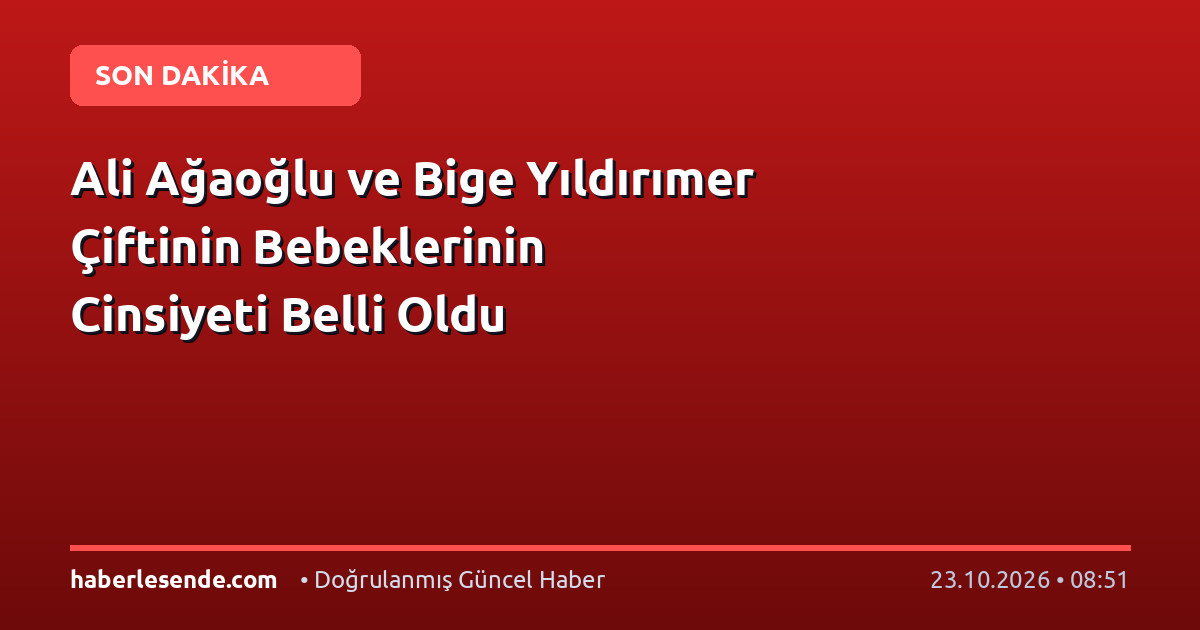 Ali Ağaoğlu ve Bige Yıldırımer Çiftinin Bebeklerinin Cinsiyeti Belli Oldu