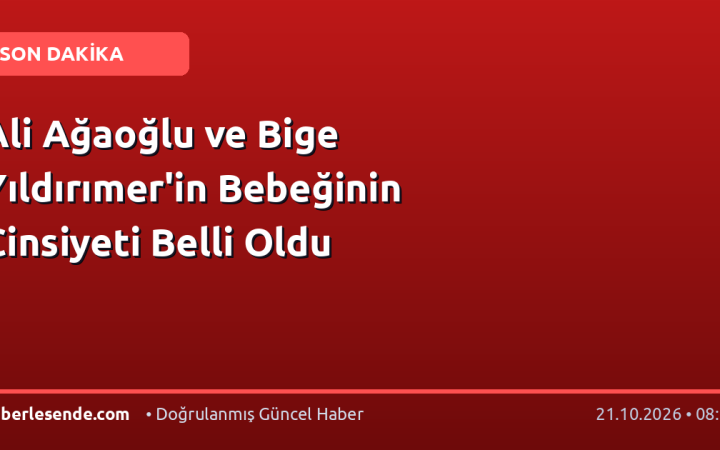 Ali Ağaoğlu ve Bige Yıldırımer'in Bebeğinin Cinsiyeti Belli Oldu