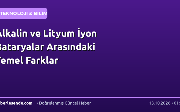 Alkalin ve Lityum İyon Bataryalar Arasındaki Temel Farklar