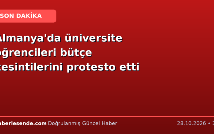 Almanya'da üniversite öğrencileri bütçe kesintilerini protesto etti
