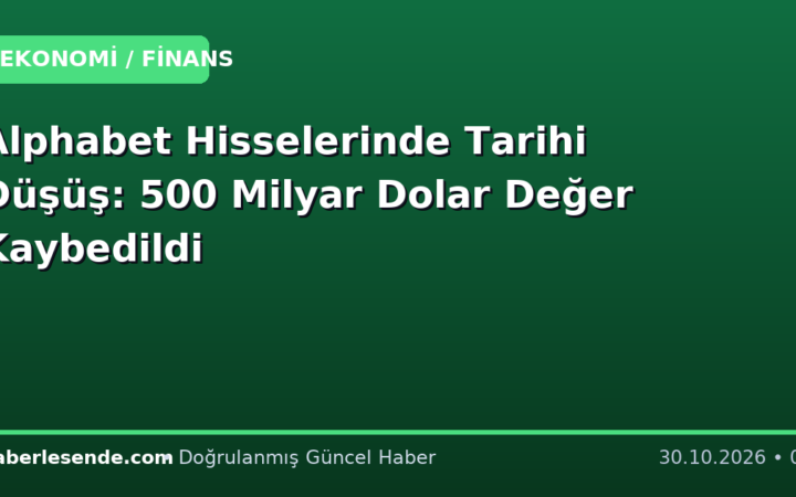 Alphabet Hisselerinde Tarihi Düşüş: 500 Milyar Dolar Değer Kaybedildi