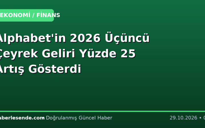 Alphabet'in 2026 Üçüncü Çeyrek Geliri Yüzde 25 Artış Gösterdi