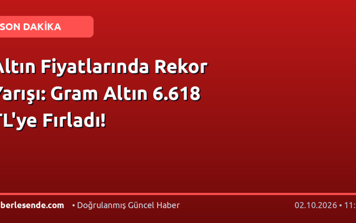 Altın Fiyatlarında Rekor Yarışı: Gram Altın 6.618 TL'ye Fırladı!