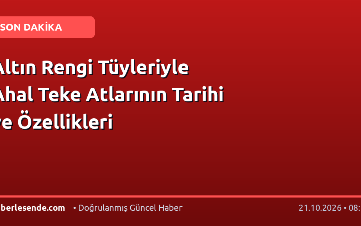 Altın Rengi Tüyleriyle Ahal Teke Atlarının Tarihi ve Özellikleri