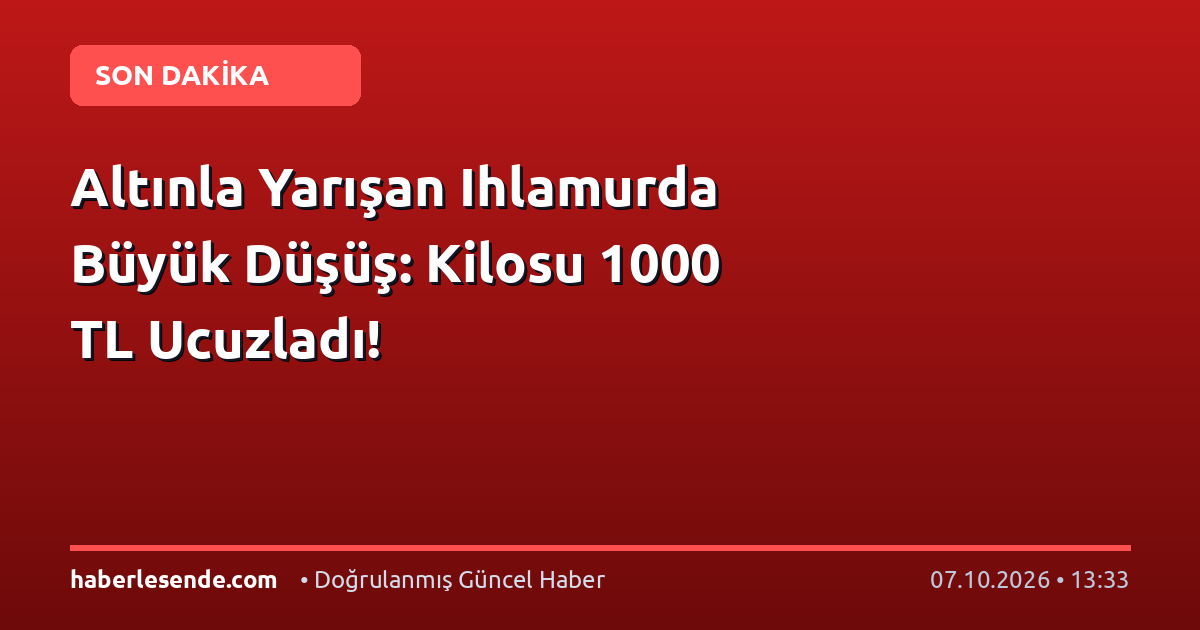 Altınla Yarışan Ihlamurda Büyük Düşüş: Kilosu 1000 TL Ucuzladı!