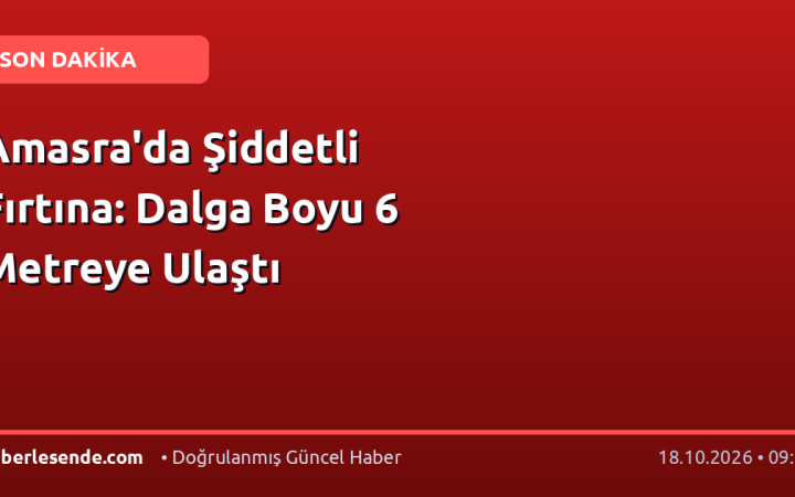 Amasra'da Şiddetli Fırtına: Dalga Boyu 6 Metreye Ulaştı