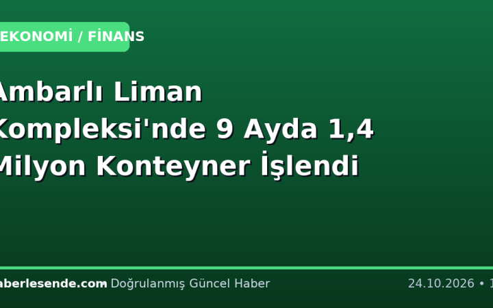 Ambarlı Liman Kompleksi'nde 9 Ayda 1,4 Milyon Konteyner İşlendi
