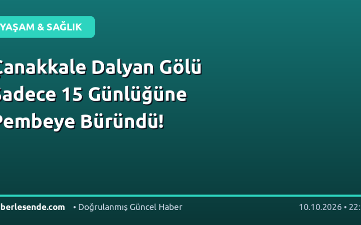 Çanakkale Dalyan Gölü Sadece 15 Günlüğüne Pembeye Büründü!