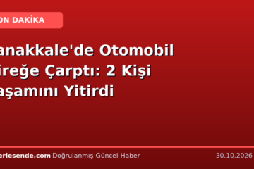 Çanakkale'de Otomobil Direğe Çarptı: 2 Kişi Yaşamını Yitirdi