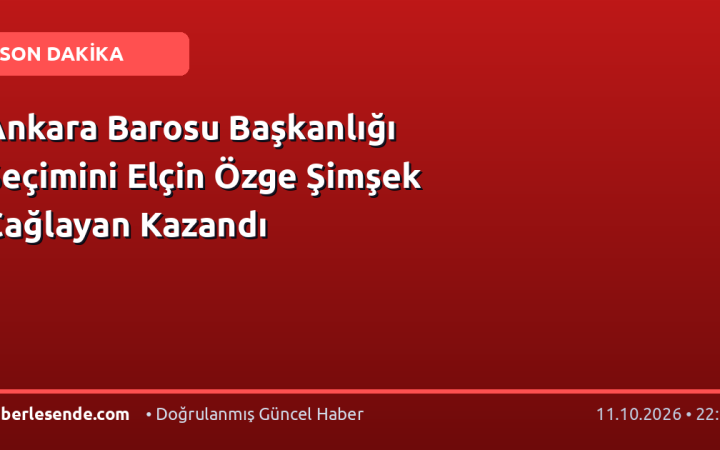 Ankara Barosu Başkanlığı Seçimini Elçin Özge Şimşek Çağlayan Kazandı