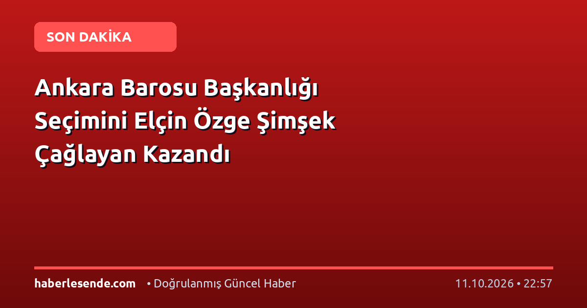 Ankara Barosu Başkanlığı Seçimini Elçin Özge Şimşek Çağlayan Kazandı