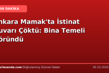 Ankara Mamak'ta İstinat Duvarı Çöktü: Bina Temeli Göründü