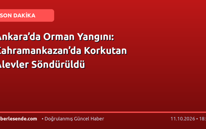 Ankara’da Orman Yangını: Kahramankazan’da Korkutan Alevler Söndürüldü